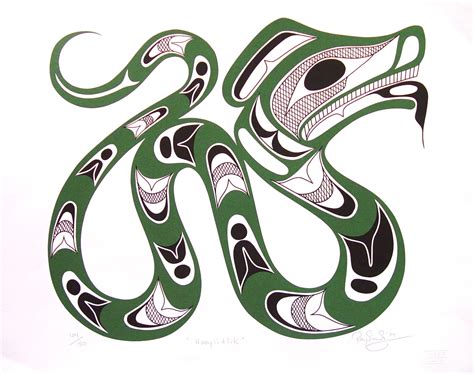 Haayiitlik Lightning Serpent By Ray Sim Sr A Coast Salish Gitxan
