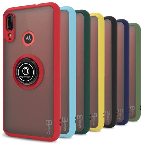 Coveron Motorola Moto E6 Plus Case Magnetic Ring Stand Hard Phone Cover Screen Ebay