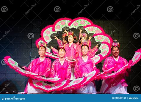 Korean Dance Buchaechum In Folklorama Editorial Photo Image Of