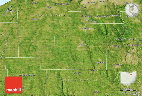 Satellite Map Of Medina County