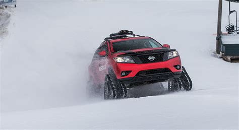 2016 Nissan Pathfinder Winter Warrior Concept On Tracks In Snow Car