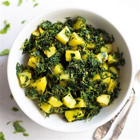 Fenugreek Leaves Come Together With Potatoes To Make This Simple And