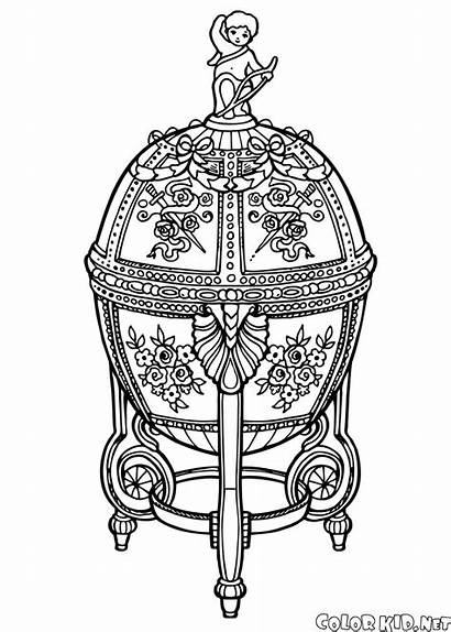 Coloring Kremlin Faberge Egg Pages Russian