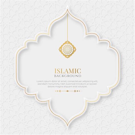 Premium Vector Arabic Islamic Elegant White And Golden Luxury