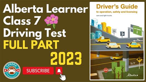 Alberta Learner Class 7 Driving Test 2023 Canadian Driver Knowledge