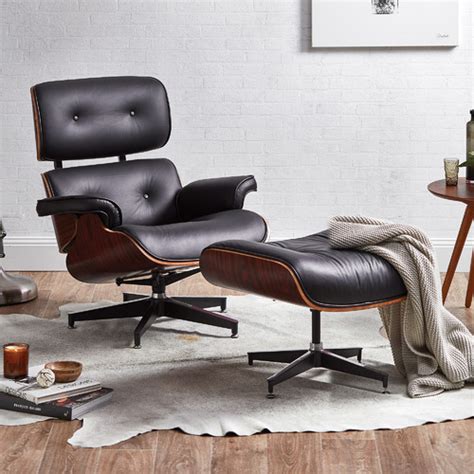 But unlike the authentic eames, this chair also reclines back. Milan Direct Eames Replica Leather Lounge Chair & Ottoman ...