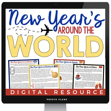 Digital New Years Around The World Reading Comprehension