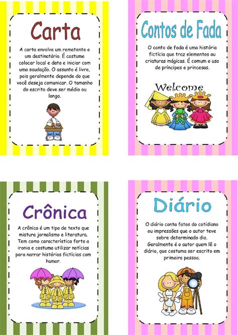 Educação Infantil Gêneros Textuais Alfabetização E Letramento