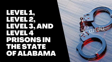 Level 1 Level 2 Level 3 And Level 4 Prisons In The State Of Alabama