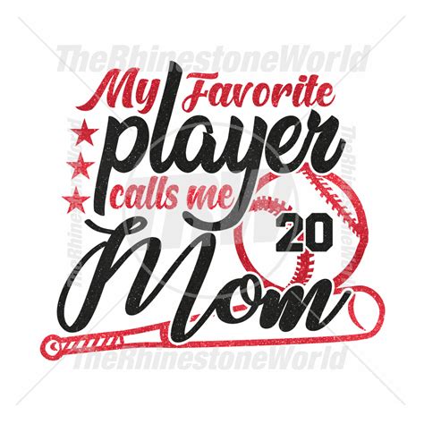 my favorite player calls me mom baseball softball clip art