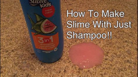 How To Make Slime With Just Shampoo Youtube