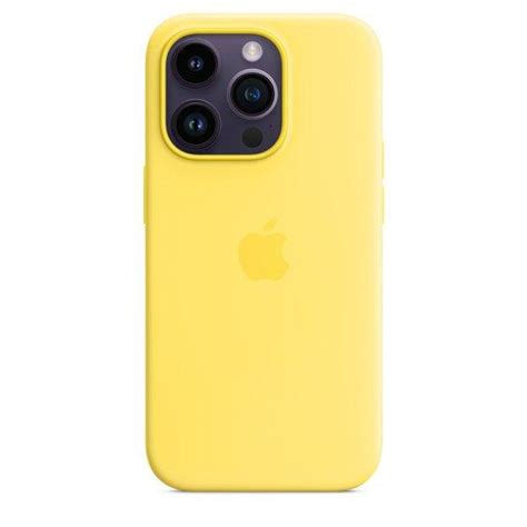 Iphone 14 Pro Silicone Case With Magsafe Canary Yellow Extra