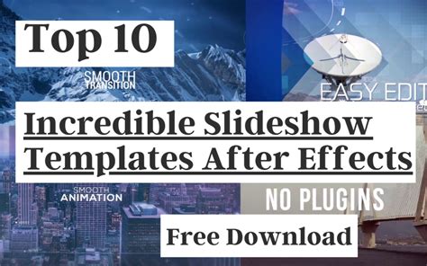 Top 10 Free After Effects Slideshow Templates