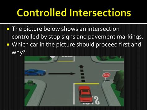 Ppt Situations That Require A Driver To Yield Right Of Way Powerpoint