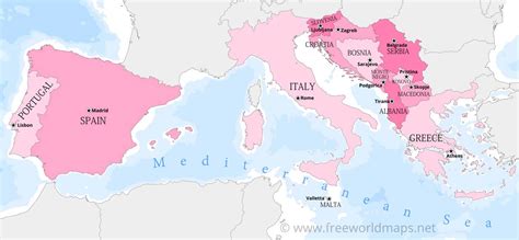 Southern Europe Maps By Freeworldmaps Net