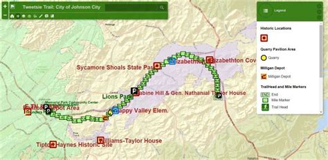Tweetsie Trail Interactive Map Elizabethton Wnc Johnson City