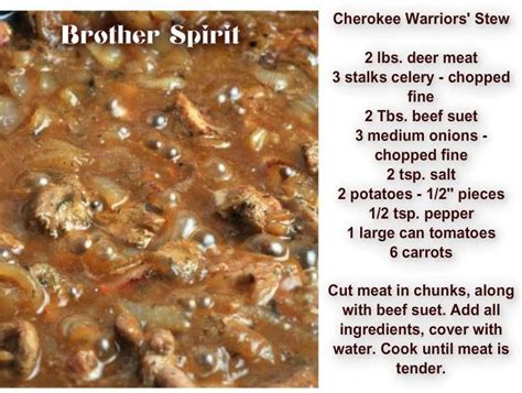 You can search the title. Cherokee Warrior's Stew | My Native American Indian ...