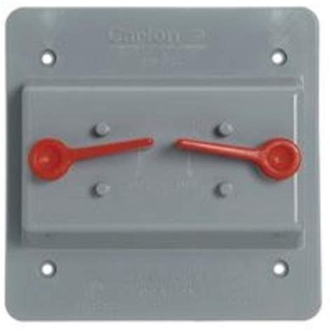 Carlon Double Toggle Switch Box Cover Pvc 2 Gang