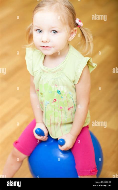 Toddler Girl Playing Stock Photo Alamy