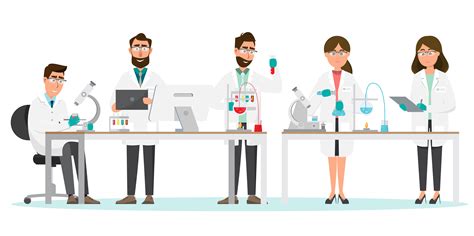 Medical Concept Scientists Man And Woman Research In A Laboratory Lab Vector Art At Vecteezy
