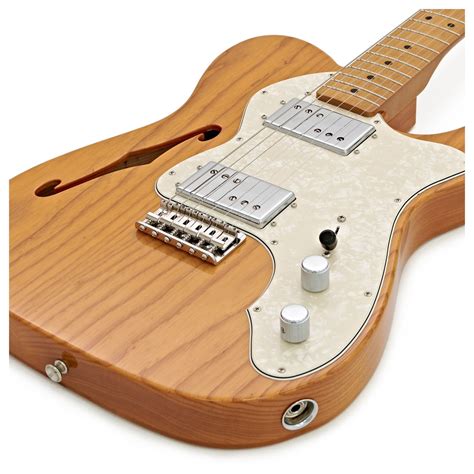 Disc Fender Vintera 70s Telecaster Thinline Aged Natural At Gear4music