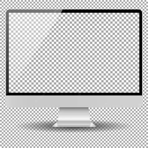 Premium Vector Blank Monitor Screen Computer Mockup