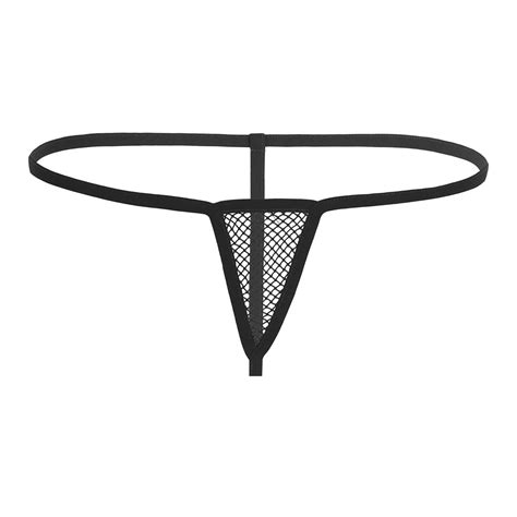 Buy Women S See Through Fishnet Lingerie Micro Bikini G String Thong Underwear Online At