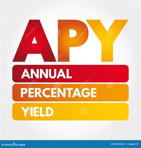 Apy Annual Percentage Yield Acronym Stock Illustration Illustration Of Banner Annual 202533231