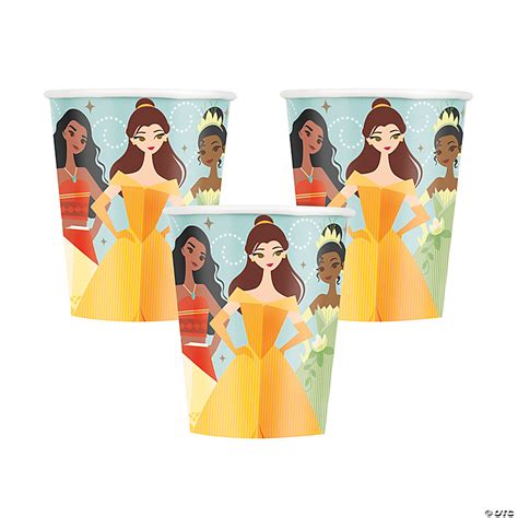 disney princess moana belle and tiana paper cups 8 ct oriental trading