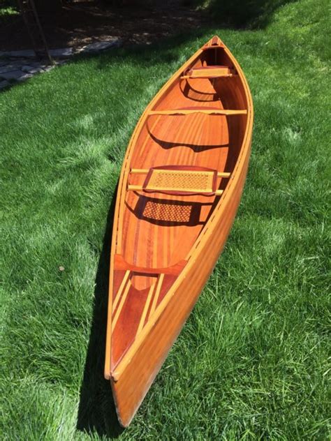 16 Cedar Strip Wood Canoe For Sale From United States