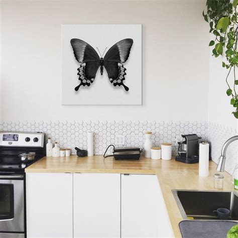 Czarno-biały Motyl - obraz na płótnie - Zwierzęta - Obrazy na ścianę ...