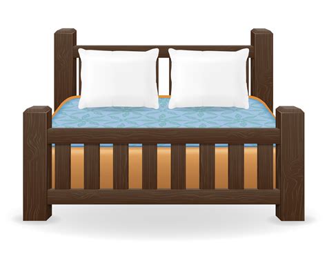 Double Bed Furniture Vector Illustration 509884 Vector Art At Vecteezy