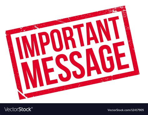 Important Message Rubber Stamp Royalty Free Vector Image