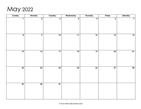 Free Printable May 2022 Calendars May 2022 Calendar Printable Pdf Us