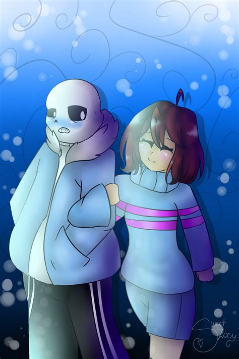 Sans X Frisk By Sweetzoey On Deviantart