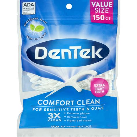 DenTek Comfort Clean Floss Picks, 150 Count Each - Walmart.com