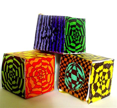 Lessons From The Art Room Op Art Cubes
