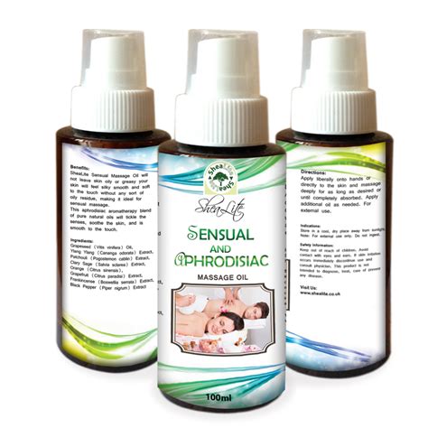 sensual and aphrodisiac massage oil shealite skin care