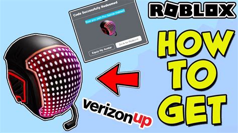 How To Get The Pro Gamer Helmet In Roblox Verizon Up Exclusive