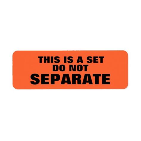 This Is A Set Do Not Separate Warning Stickers Label Zazzle