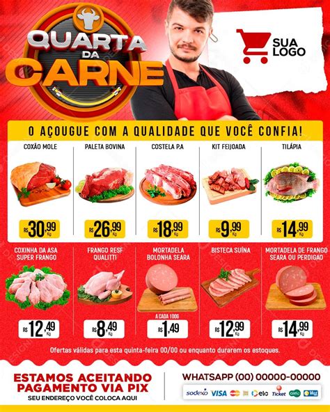 Encarte Quarta Da Carne Promo O A Ougue Social Media Psd Edit Vel Download Designi