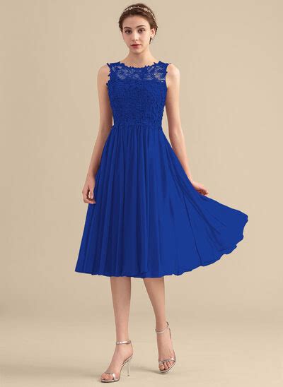 Royal Blue Knee Length Bridesmaid Dresses Jj S House