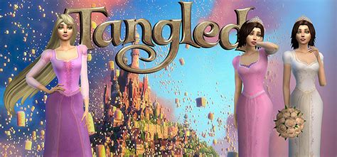 Sims 4 Rapunzel Cc From Tangled Hair Dresses And More Fandomspot