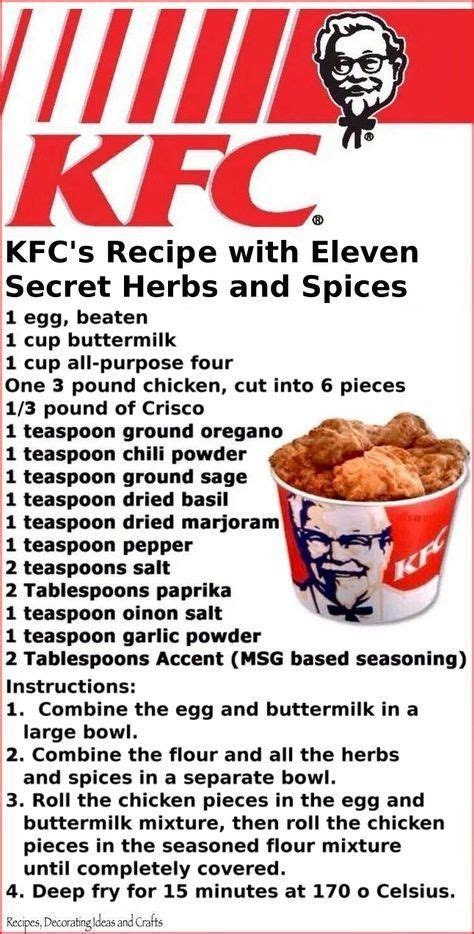 We're like the wikileaks of food! Copycat KFC's Recipe with Eleven Secret Herbs and Spices ...