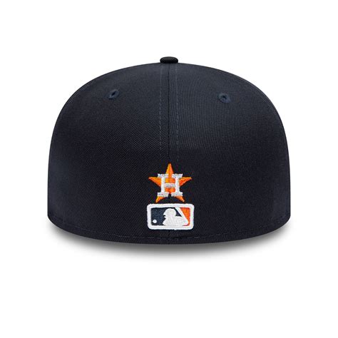 Official New Era Houston Astros Mlb Dual Logo Navy 59fifty Fitted Cap