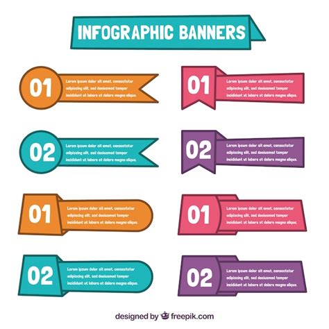 Free Vector Useful Infographic Banner Pack