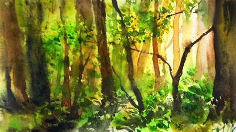 Forest Watercolor Painting At Getdrawings Free Download