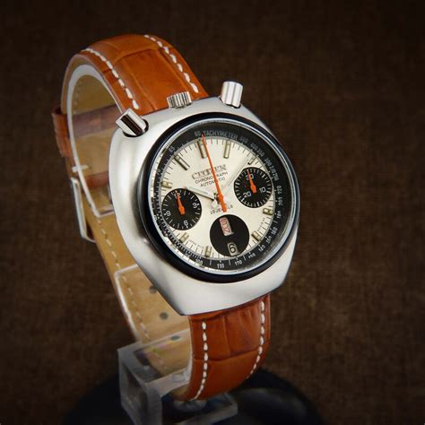 Citizen Bullhead Automatic Flyback Chronograph 8110a From 70s Etsy