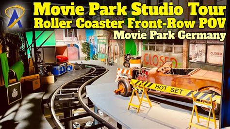 Movie Park Studio Tour Roller Coaster Front Row Pov At Movie Park