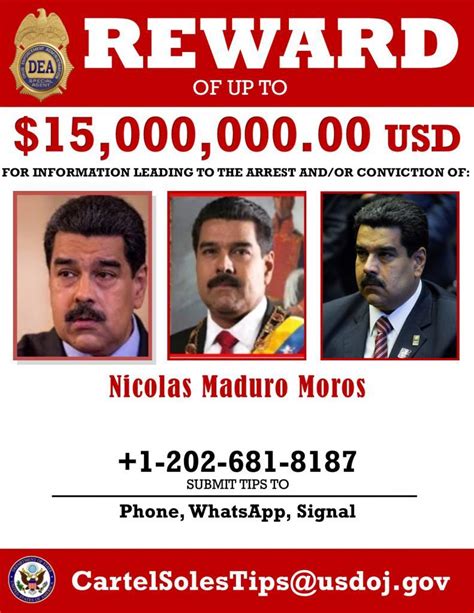 La Recompensa Para Capturar A Nicolás Maduro Es La Cuarta Más Alta En La Historia De Estados